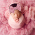 4 Pcs Newborn Photography Props Outfits- Baby Long Ripple Wrap and Toddler Swaddle Blankets Photography Mat with Cute Headbands for Infant Boys Girls(0-12 Months) (Pink)