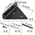 Halyuhn Floating Triangle Brackets 4 Pcs for Small Floating Wood Shelves, 4 x 3 inches Wall Triangle Shelf Brackets with 2 inches Anchor Screws, Black Carbide Metal Brackets Set for Wood Shelf