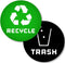 (4in x 4in) Recycle Logo and Trash can Magnetic to Organize Your Trash - for Trash cans, Garbage containers and Recycle Bins - Premium Magnetic Decal (4in x 4in, Green - Magnetic)