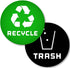 (4in x 4in) Recycle Logo and Trash can Magnetic to Organize Your Trash - for Trash cans, Garbage containers and Recycle Bins - Premium Magnetic Decal (4in x 4in, Green - Magnetic)