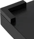 Jolitac Vanity Tray for Bathroom, Resin Bathtub Tray Countertop Tray Marble Pattern Black Trays, Cosmetics Holder Vanity Organizer for Shampoo, Soap (Black, Small)