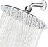 High Pressure Shower Head, 8 Inch Rain Showerhead, Ultra-Thin Design- Pressure Boosting, Awesome Shower Experience, NearMoon High Flow Stainless Steel Rainfall Shower Head (Chrome Finish)