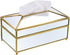 Sumnacon Rectangular Mirror Glass Paper Tissue Box, Decorative Glass Napkin Storage Box, Facial Tissue Holder for Dresser, Bathroom, Bedroom, Home Decor, Office, Bar, Restaurant, Large