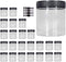 8oz Plastic Jars With Lids, Airtight Container for Food Storage, Clear Plastic Jars Ideal For Dry Food, Peanut Butter, Honey Jam,Cosmetics, Cream, Bathroom and Storage(set of24)