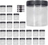 8oz Plastic Jars With Lids, Airtight Container for Food Storage, Clear Plastic Jars Ideal For Dry Food, Peanut Butter, Honey Jam,Cosmetics, Cream, Bathroom and Storage(set of24)