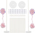 GOETOR 2 Set Balloon Column Stand Kit 6 Ft Height Base with 12 Poles and 30 PCS Balloon Rings Balloon Tower Decoration for Birthday Wedding Christmas