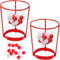 2 Pack Head Hoop Basketball Party Game for Kids and Adults Carnival Game Adjustable Basket Net Headband with 20 Balls for Carnival Party Birthday Party Family Indoor Outdoor Game