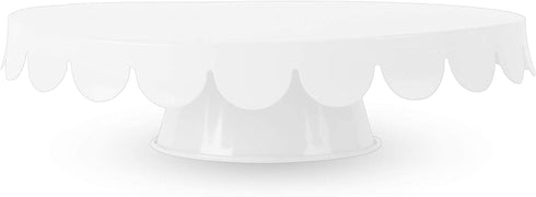 Twine White Stainless Steel Cake Stand, Set of 1, Cupcake Stand, Home Decor, Food Service, Dessert Accessory, 11-Inch Diameter, White