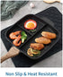 Dish Drying Mats for Kitchen Counter Heat Resistant Mat (16" x 18, BLACK)
