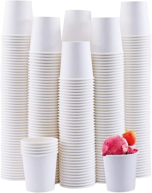 300Pack 4oz Disposable Paper Cups, Espresso Cups?Small Mouthwash Cups ,Hot/Cold Beverage Drinking Cup for Party,Travel and Event