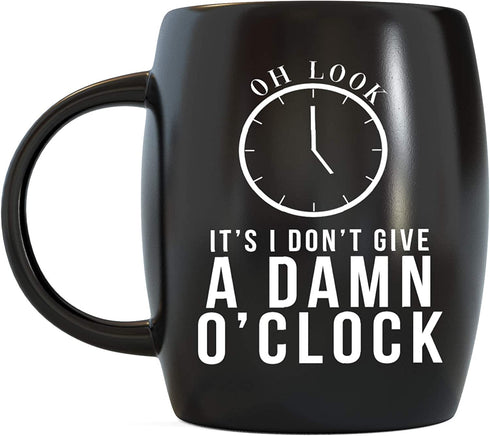 MUG A DAY 16oz Large Retirement Mug Funny Retirement Gift Ideas I Don't Give A Damn O'clock Retired Gifts for Men Women Retiring Coworker Boss Spouse Husband Wife Expletive Coffee Mug Tea Cup