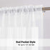 Saixi Elegant White Sheer Voile Curtains 96 Inches Long Sheer Curtains for Spring Living Room - Basic Rod Pocket Soft and Room Decorative for Living Room Bedroom(White, W52 x L96-Inch, 2 Panels)