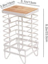 VANRA Metal Steel Knife Block Holder Kitchen Knife Storage Organizer Stand without Knives 8-Slot (White)