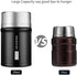 Insulated Food Jar Lunch Container for Hot Food 26 oz Wide Mouth Stainless Steel Thermos LuenHego Leak Proof Thermal Flask with Folding Spoon for School Office Picnic Travel Outdoors - Matte Black