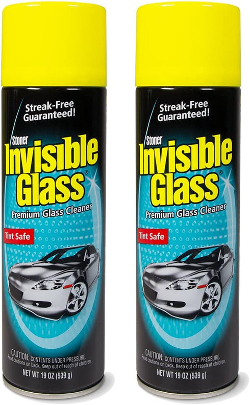 Invisible Glass 91164-2PK 19-Ounce Cleaner for Auto and Home for a Streak-Free Shine, Deep Cleaning Foaming Action, Safe for Tinted and Non-Tinted Windows, Ammonia Free Foam Glass Cleaner, Pack of 2