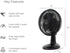Genesis 6-Inch Clip Convertible Table-Top & Clip Fan Two Quiet Speeds - Ideal For The Home, Office, Dorm, More Black (A1CLIPFANBLACK)