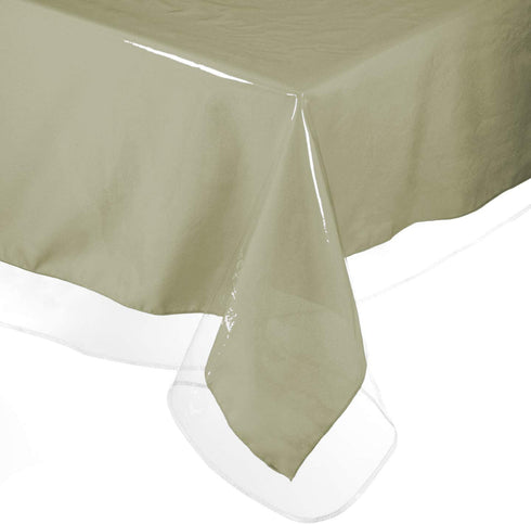 DecorRack Round 70” Tablecloth Protector, Crystal Clear Vinyl, Durable Heavy-Duty Plastic Table Cover Protector Pad, Double-Stitched Edges, Transparent Table Top Cover (1 Pack)