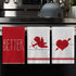 Artoid Mode Stripes Cupid Arrow Love Heart Hugs Kisses Be Mine Better Together Valentine's Day Kitchen Towels, 18 x 26 Inch Ultra Absorbent Drying Cloth Dish Towels for Cooking Baking Set of 4