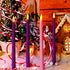 Honoson 4 Pieces LED Flameless Advent Candle Set Purple and Pink Advent Taper Candles for Christmas Advent Rituals, Casting Chimes, Spells