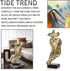 prosfalt Silence is Golden,Thinker Statue Abstract Art Figurine, Modern Home Resin Sculptures for Home Office Bookshelf Desktop Decor Accent, 11.2 Inches(Gold)