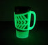 Gangster Armor Grip (White - Glow in the dark) Handle for your cup 20 oz Yeti RTIC Beast Simple Tumbler silicone sleeve & boot - 20 oz Rambler (White - Glow)