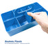 souG New Plastic Portable Makeup Organizer Caddy Tote Divided Basket Bin with Handle,DIY Dividers?8 Compartments?Office Supplies Organizer, Portable Basket Storage Organizer(Blue)