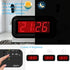 SUPLEDCK Digital Alarm Clock Battery Operated Bedside Home Travel Time Clock Night Visible LED Display (Black)