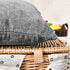 CaliTime Pack of 2 Cozy Throw Pillow Covers Cases for Couch Sofa Home Decoration Solid Dyed Soft Chenille 22 X 22 Inches Medium Grey