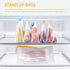 Reusable Storage Bags, 15 Pack BPA Free Stand Up Food Storage Bags, Reusable Food Storage Bags, 5 Reusable Gallon Bags+5 Leakproof Reusable Sandwich Bags+5 Reusable Food Grade Kids Snack Bags