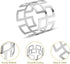 KPOSIYA Napkin Rings Set of 20 Hollow Cut Metal Napkin Holder Dinning Table Setting for Wedding Party Banquet Christmas Dinner Delicate Serviette Buckles Decor Favor (Fang Ge-Silver 20)