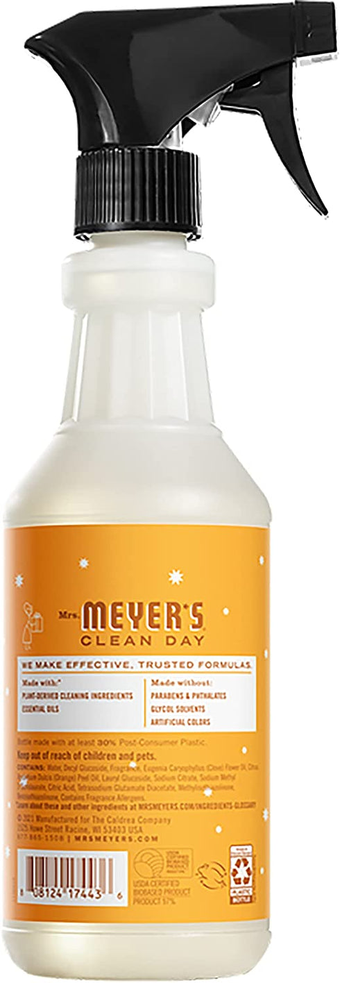 Mrs. Meyers Clean Day Limited Edition Scent Multi Surface Cleaner Bundle, 1 Iowa Pine Scent, 1 Peppermint Scent, 1 Orange Clove Scent, 16 FL OZ Bottles (3 CT)