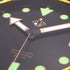 Lafocuse Black Wall Clock Glow in Dark Non Ticking Silent with Luminous Tick Mark Garage Design Quarz Clocks for Living Room Bedrooms 12 Inch