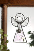 Angel Ornament Window Sun Catcher Clear Iridescent Stained Glass Christmas Tree Decoration Holiday Decor Memorial Remembrance Sympathy Gift J Devlin ORN 215-1 (Clear Iridescent)