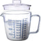 Goeielewe Glass Measuring Cup with Lid, Graduated Beaker Mug with Handle, Borosilicate Glass V-Shaped Spout Microwave Safe Scales Milk Cup for Cooking Baking (2cup/16oz/500ml)