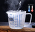 Goeielewe Glass Measuring Cup with Lid, Graduated Beaker Mug with Handle, Borosilicate Glass V-Shaped Spout Microwave Safe Scales Milk Cup for Cooking Baking (2cup/16oz/500ml)