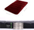 Red Memory Foam Bath Mat Rugs Non Slip Absorbent Bathroom Rug Carpet Super Water Absorption Bathroom Carpet Machine Washable Quick Dry Non-Slip Thick Bath Mat 17" X 24" Wine Red