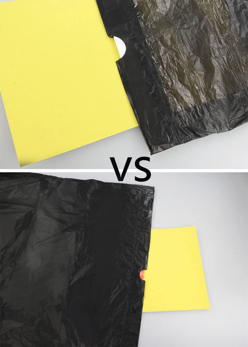 Begale 3 Gallon Drawstring Trash Bags, Black, 110 Counts/ 3 Rolls