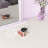 NIUBEE Small Acrylic Box with Lid, Clear Box Square Container to Hold Staples, Highlighters, Adhesive Tape, Paper Clips, Stamps, Stackable Mult-Purpose for Office and Home (Medium)