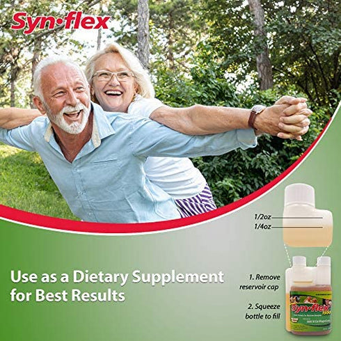 Synflex 1500 - Liquid Glucosamine Juice Formula - Helps Support Joint, Cartilage Health - Chondroitin Sulfate Drink Supplement for Men, Women - Mandarin Orange Flavor (32 DAY SUPPLY)