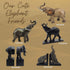 Comfy Hour Wildlife Collection 8" Black Elephant Figurine with Trunk Up Raised Collectible Statue, Desktop Decoration, Hand Made and Painted Resin