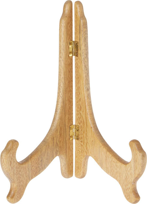 Bard's Hinged Medium Wood Stand, 9" H x 8.25" W x 5" D (for 9" - 10.5" Plates)
