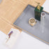 MAONAME Grey Serving Tray with Handles, Modern Decorative Tray for Coffee Table, Plastic Rectangular Tray for Ottoman, Bathroom, Decor, 15.75 x 10.2 x1.57