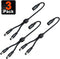 SIOCEN 3 Pack DC Power 1 Female to 2 Male 5.5mm x 2.1mm DC Power Supply Splitter Cable Cord, Y Splitter Adapter Wire,2 Way Y-Cable for Security CCTV Parking Camera, LED Strip Light