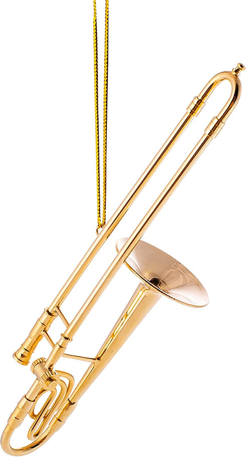 Broadway Gifts Gold Trombone Christmas Tree Ornament Decoration 4 inches