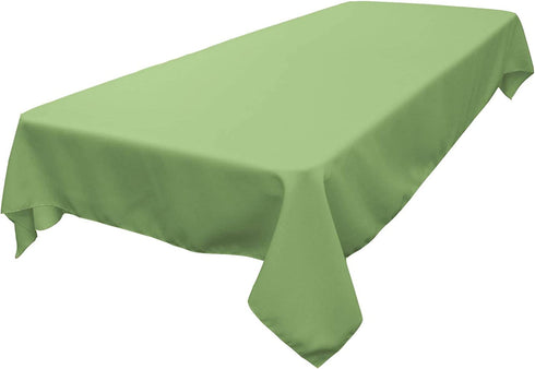 LA Linen Polyester Poplin Washable Rectangular Tablecloth, Stain and Wrinkle Resistant Table Cover 60x90, Fabric Table Cloth for Dinning, Kitchen, Party, Holiday 60 by 90-Inch, Sage