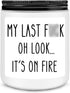 Funny Lavender Scented Candle Gifts for Women Men, My Last Fuck Candles, Best Friend Christmas Valentines Day Birthday Gag Gifts for Women Him Boyfriend Her Girlfriend Husband Friends Coworker