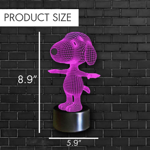Dog Animal 3D Lamp Night Light Touch Table Desk Lamps, 7 Color Changing Lights with Acrylic Flat & ABS Base & USB Charger