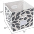 MAX Houser Fabric Storage Bins Cubes Baskets Containers with Dual Plastic Handles for Home Closet Bedroom Drawers Organizers, Foldable, Set of 4 (Grey)