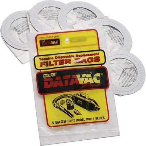 Metro Vacuum 120-516620 DVP26RP Disposable Bags, 5-Pack