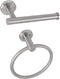 NearMoon 2 Pieces Bathroom Hardware Accessories, Towel Ring and Toilet Paper Holder- Stainless Steel Bathroom Towel Hanger and Hand Towel Holder, Wall Mounted (Brushed Nickel)
